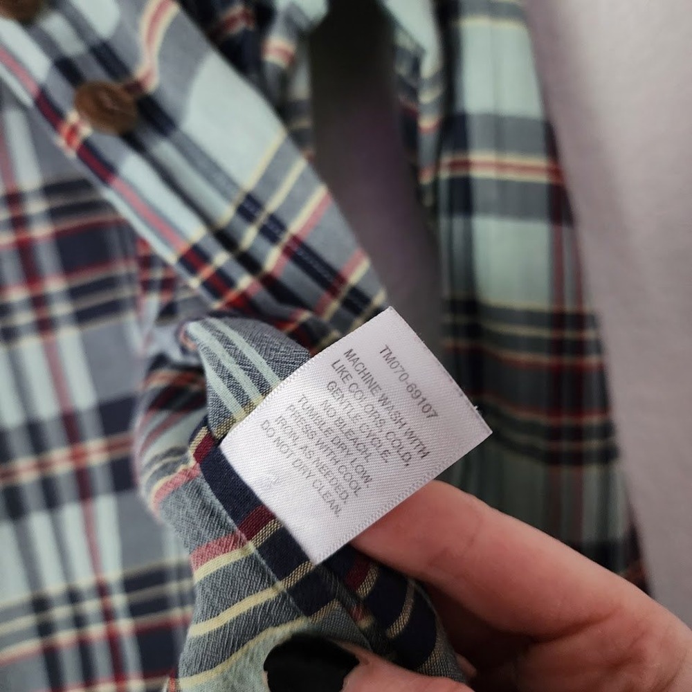 PENDLETON Heritage Cotton Plaid Button Front Western Shirt Blue Red Women's XS - Picture 4 of 9